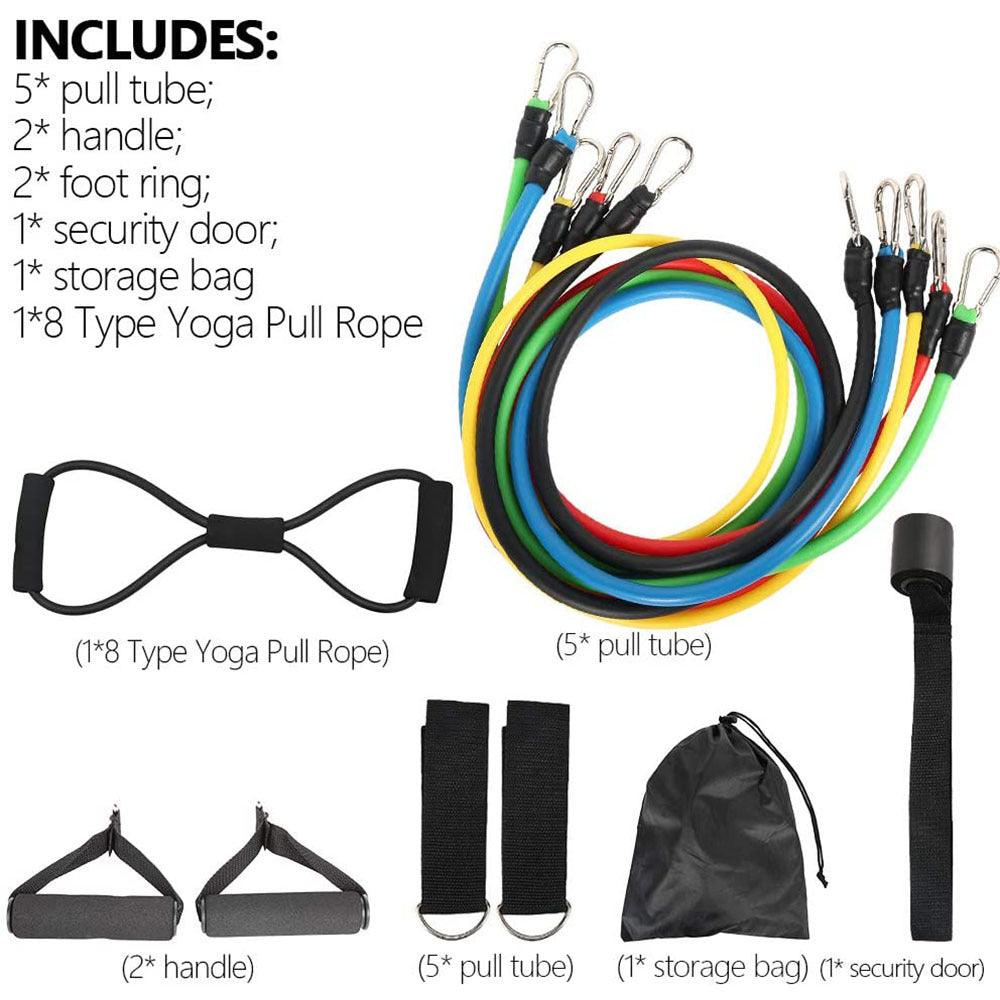 17-piece latex resistance band set – view 3