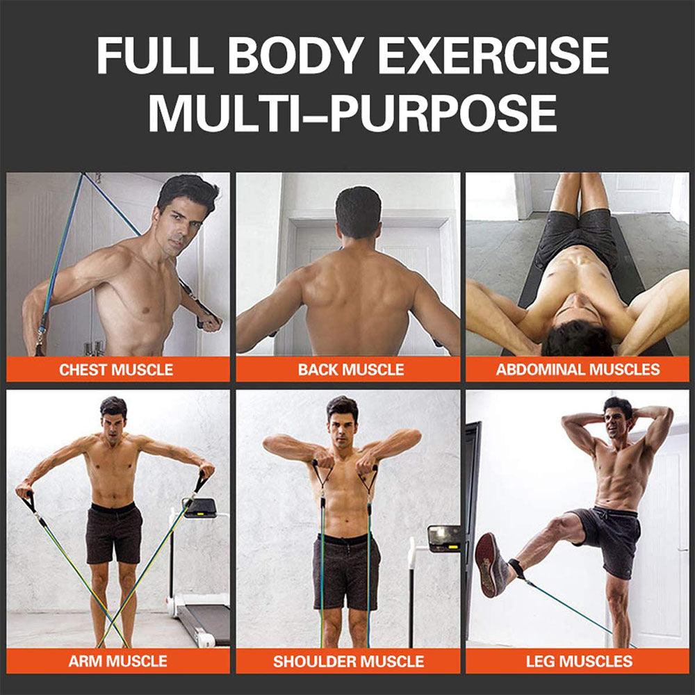 17-piece latex resistance band set – view 6
